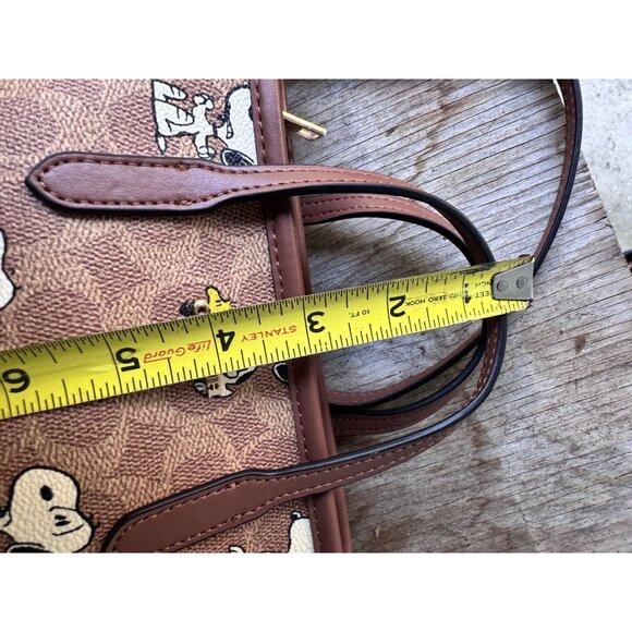 Coach Peanuts Snoopy Woodstock Mini Satchel Crossbody Signature Canvas Bag - Picture 13 of 13